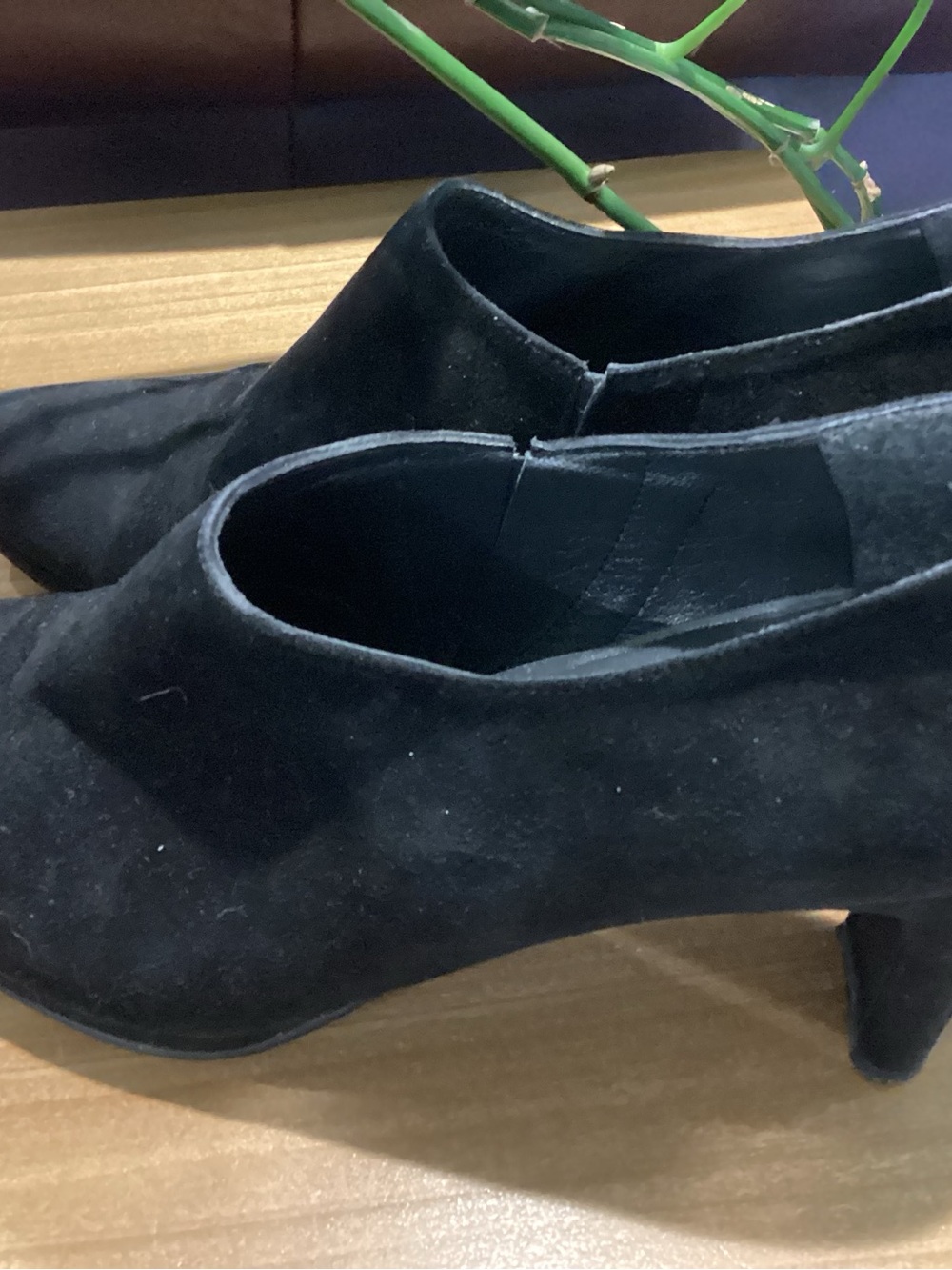 Stuart Weitzman Black Suede Ankle Booties